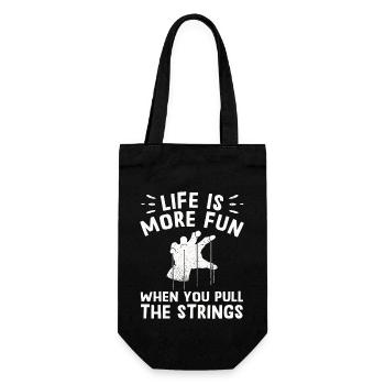 Puppetry Puppeteer Puppet Puppets - Gift Bag for Bottles - black - Front