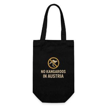 No kangaroos in Austria - Gift Bag for Bottles - black - Front