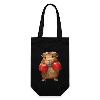 Meerschweinchen - Geschenkbeutel für Flaschen - Schwarz - Vorne