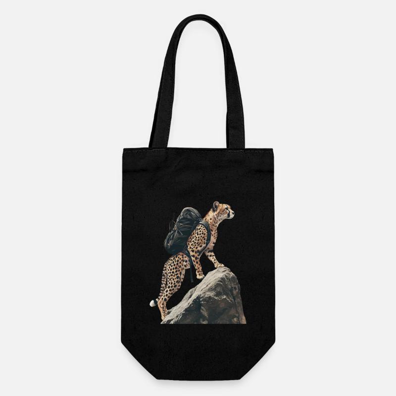Gepard - Geschenkbeutel für Flaschen - Schwarz