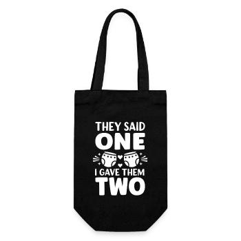 Twin Mom Life Double Trouble Parents Power - Gift Bag for Bottles - black - Front