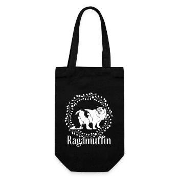 Ragamuffin Cat Vintage Retro - Gift Bag for Bottles - black - Front
