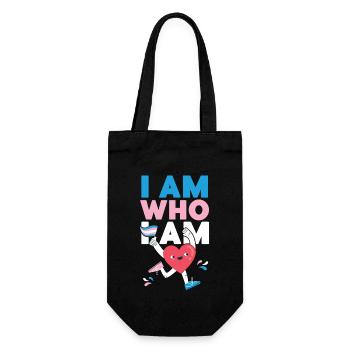 Transgender Trans LGBT Pride - Geschenkbeutel für Flaschen - Schwarz - Vorne
