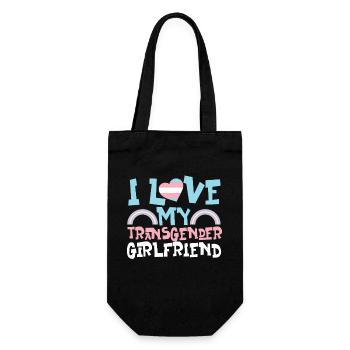 Transgender Trans LGBT Pride - Gift Bag for Bottles - black - Front