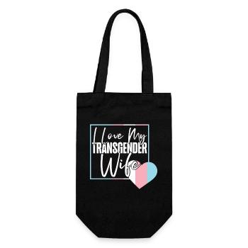 Transgender Trans LGBT Pride - Gift Bag for Bottles - black - Front