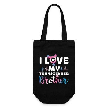 Transgender Trans LGBT Pride - Gift Bag for Bottles - black - Front