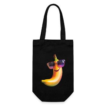 Banane - Geschenkbeutel für Flaschen - Schwarz - Vorne