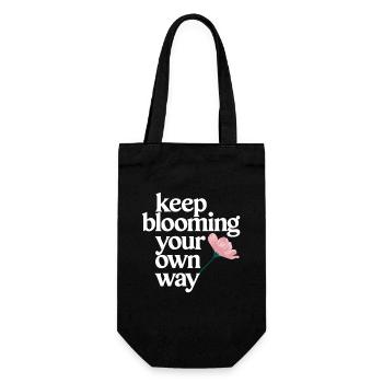 Continuez à vous épanouir à votre façon Dicton de motivation - Sac à bouteille - noir - Devant