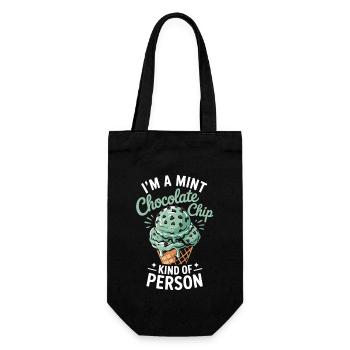 Mint Chocolate Cream Fan - Gift Bag for Bottles - black - Front