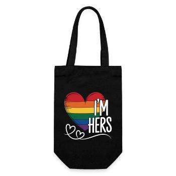 I'm Hers – Pride Partner Shirt - Gift Bag for Bottles - black - Front