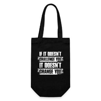 Challenge you Bodybuilding Bodybuilder Gym - Gift Bag for Bottles - black - Front