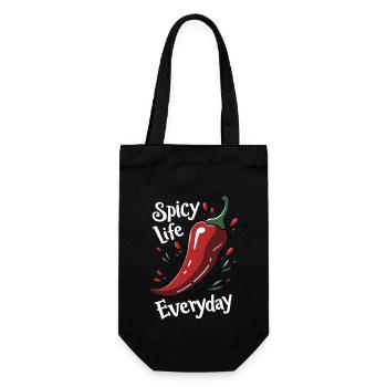 Spicy Life – Chili Vibes pour tous les jours - Sac à bouteille - noir - Devant