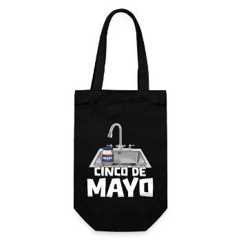 Cinco De Mayo Funny Washbasin Motif - Gift Bag for Bottles - black - Front