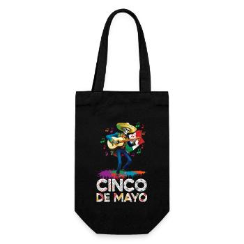 Feiere Cinco De Mayo Mit Musik Und Farben - Geschenkbeutel für Flaschen - Schwarz - Vorne