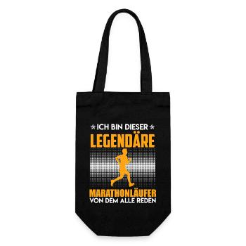 Läufer ICH BIN DIESER LEGENDÄRE MARATHONLÄUFER - Geschenkbeutel für Flaschen - Schwarz - Vorne
