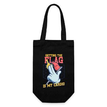 Laser Tag Obtenir le drapeau est mon cardio - Sac à bouteille - noir - Devant