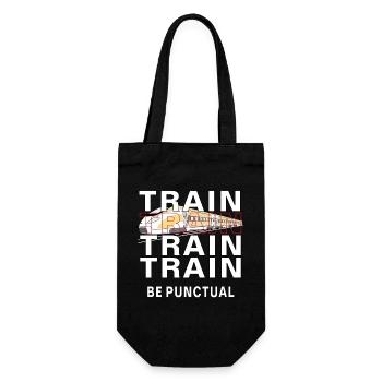 ZUG TRAIN BE PUNCTUAL - Gift Bag for Bottles - black - Front