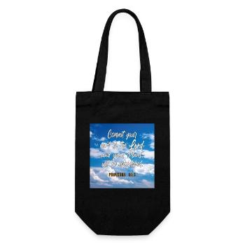 Proverbs16:3 - Gift Bag for Bottles - black - Front