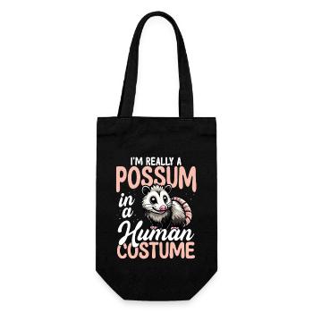 Opossum En Costume Humain Drôle - Sac à bouteille - noir - Devant