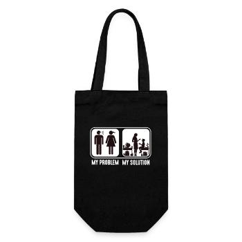 STEM Teacher My Problem My Solution Pictogram Mom - Gift Bag for Bottles - black - Front