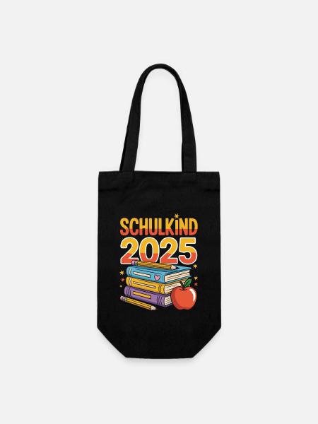 Lustiges Schulkind 2025 - Geschenkbeutel für Flaschen - Schwarz