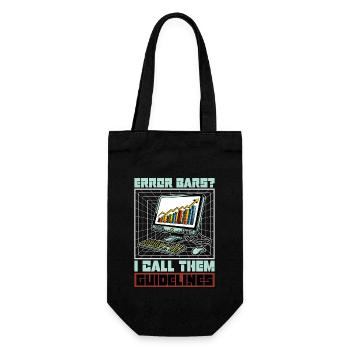 Statistician Error Bars I Call Them Data Analysis - Gift Bag for Bottles - black - Front