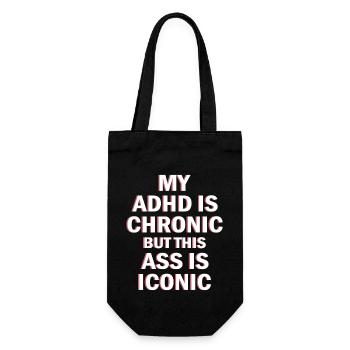 ADHD - Gift Bag for Bottles - black - Front