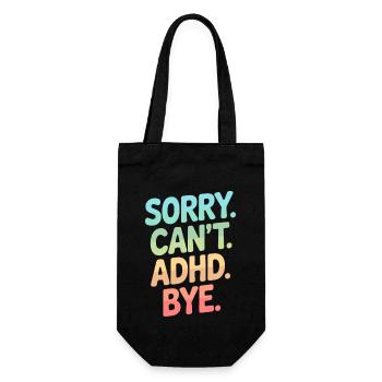 ADHD - Gift Bag for Bottles - black - Front
