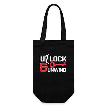 Escape Room Unlock & Unwind - Gift Bag for Bottles - black - Front