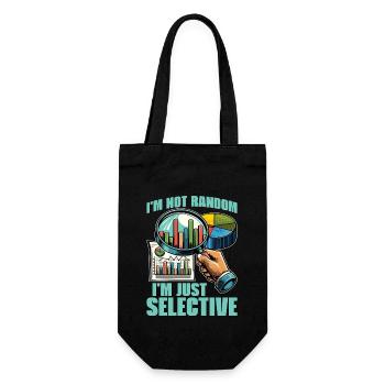Statistician I'm Not Random I'm Mathematician - Gift Bag for Bottles - black - Front