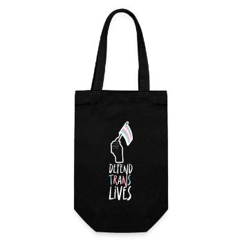 Fierté LGBT transgenre - Sac à bouteille - noir - Devant