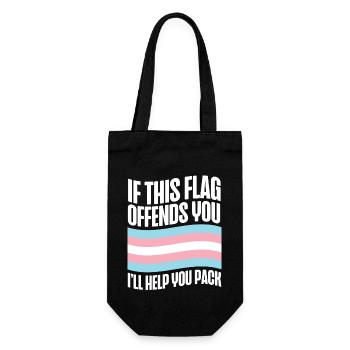 Transgender Trans LGBT Pride - Gift Bag for Bottles - black - Front