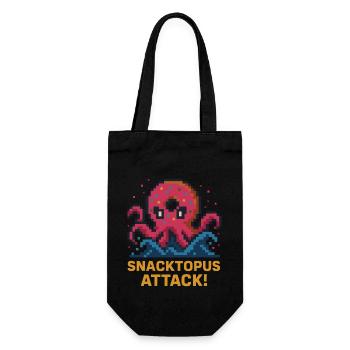 Snacktopus Attack Pixel Donut Kraken - Sac à bouteille - noir - Devant