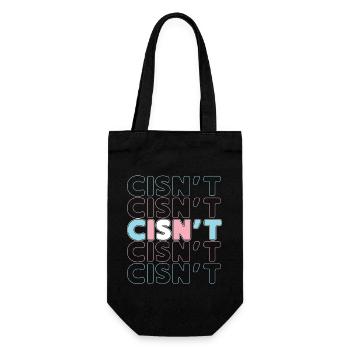 Transgender Trans LGBT Pride - Geschenkbeutel für Flaschen - Schwarz - Vorne