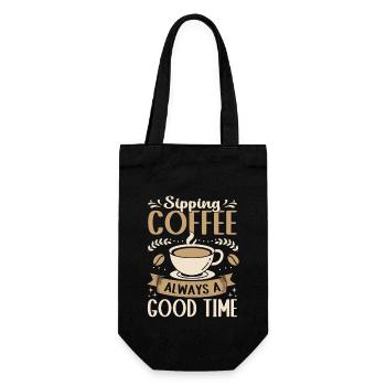 Café Profitez toujours d’un bon moment Café - Sac à bouteille - noir - Devant