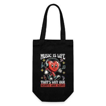 Music Teacher Music Is Life That's Choir Teacher - Gift Bag for Bottles - black - Front