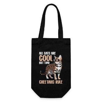 All the cats are cool, but tiny cheetahs - Gift Bag for Bottles - black - Front