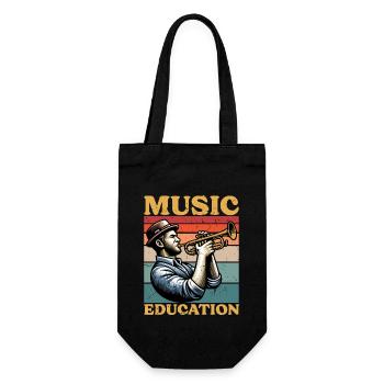Music Teacher Music Education Educator Musician - Geschenkbeutel für Flaschen - Schwarz - Vorne