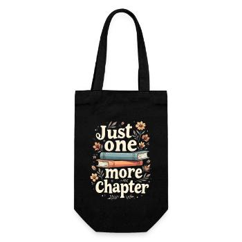 Just One More Chapter Book Reading - Book Lover - Gift Bag for Bottles - black - Front