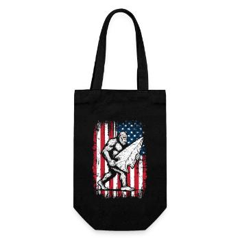 Bigfoot Arrowhead Pfeilspitzen US Flagge - Geschenkbeutel für Flaschen - Schwarz - Vorne