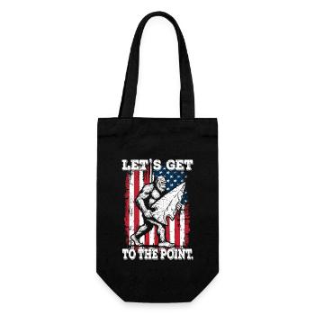 Lustiges Bigfoot Pfeilspitzen US Flagge - Geschenkbeutel für Flaschen - Schwarz - Vorne