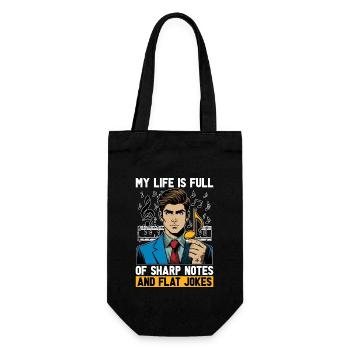Music Teacher My Life Is Full Of Classical Music - Gift Bag for Bottles - black - Front