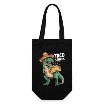 Taco meets dino - Gift Bag for Bottles - black - Front