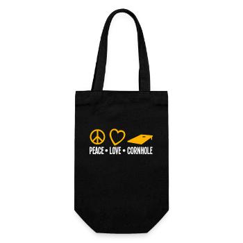 Joueur Peace Love Cornhole - Sac à bouteille - noir - Devant