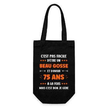 75 ANS - Sac à bouteille - noir - Devant