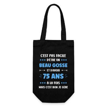 75 ANS - Sac à bouteille - noir - Devant