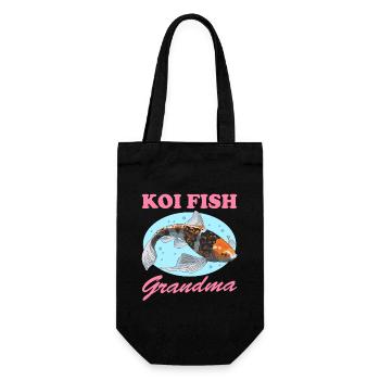 Koi Fish Grandma Koi Nishikigoi Gift - Gift Bag for Bottles - black - Front