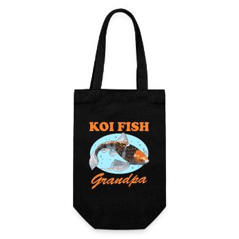 Koi Fish Grandpa Koi Nishikigoi Gift - Gift Bag for Bottles - black - Front