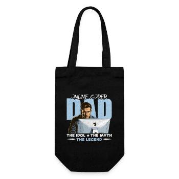 Online Coder Dad The Idol The Myth The Developer - Geschenkbeutel für Flaschen - Schwarz - Vorne