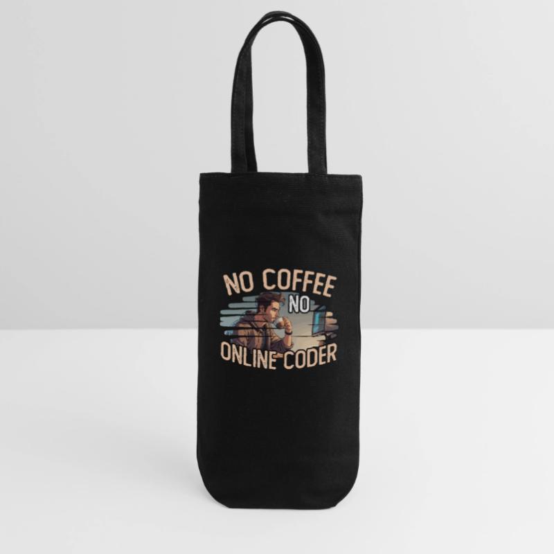 Online Coder No Coffee No Programming Coffee Lover Geschenkbeutel für Flaschen